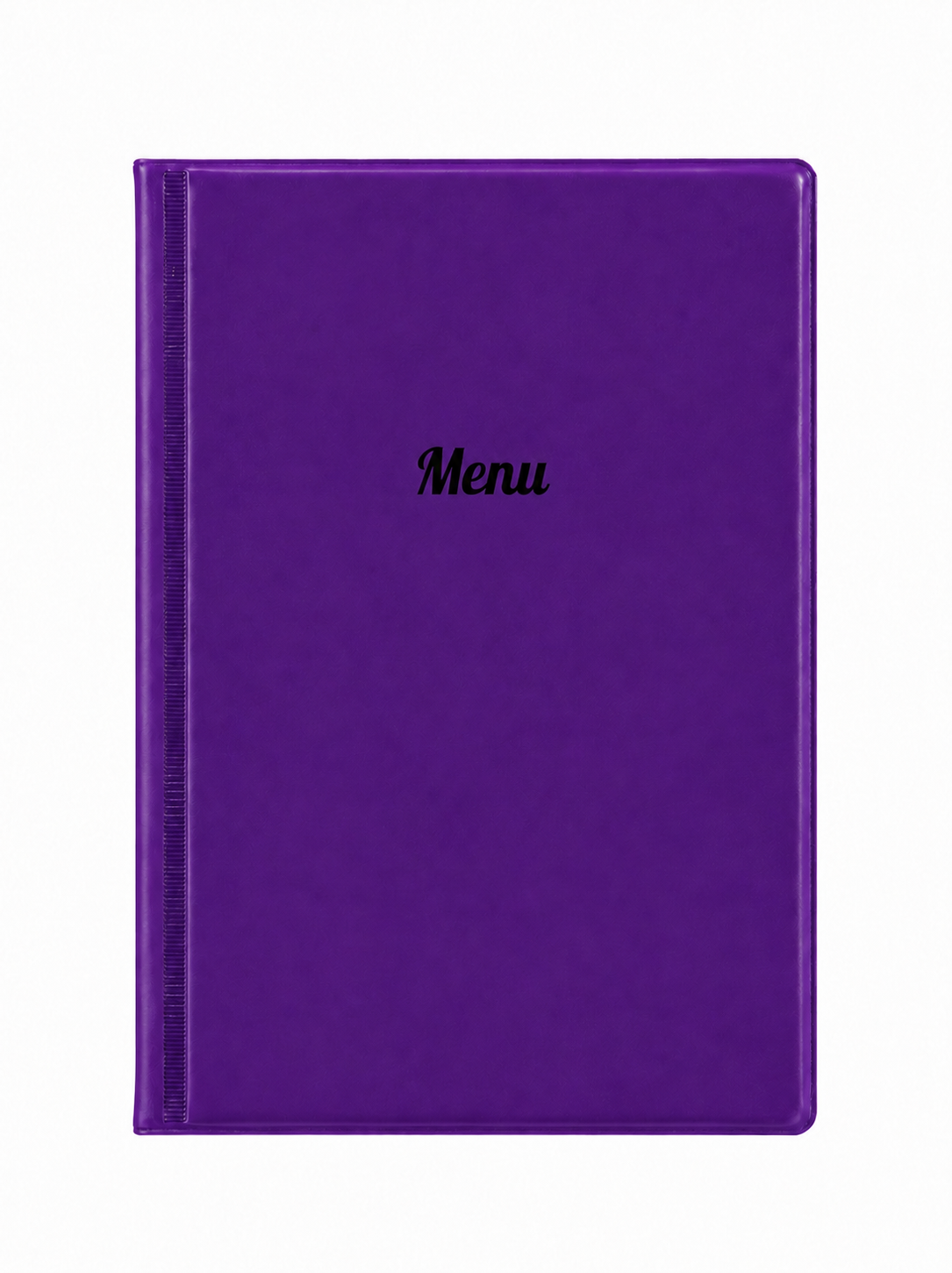 A5 Menu Holder - Purple - Black Print