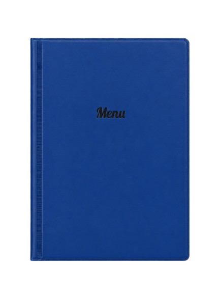 A5 Menu Holder - Blue - Black Print