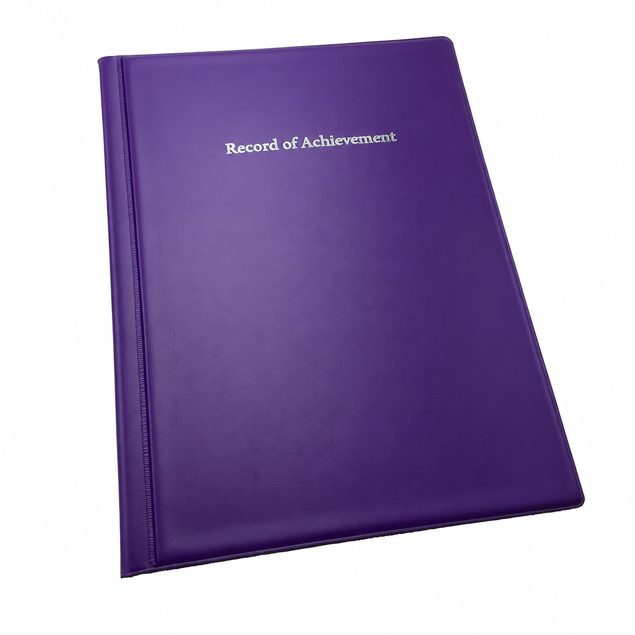 Record of Achievement Folder - Purple - Silver Print