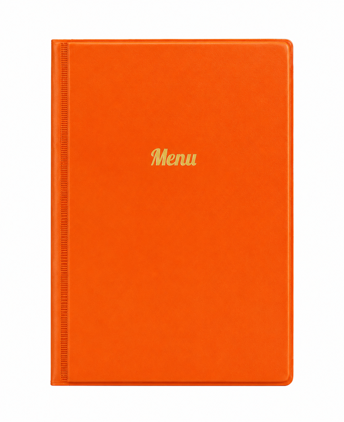 A5 Menu Holder - Orange - Gold Print