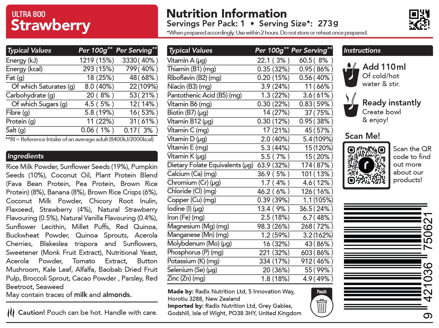 Strawberry Breakfast - Ultra - 800kcal - 2