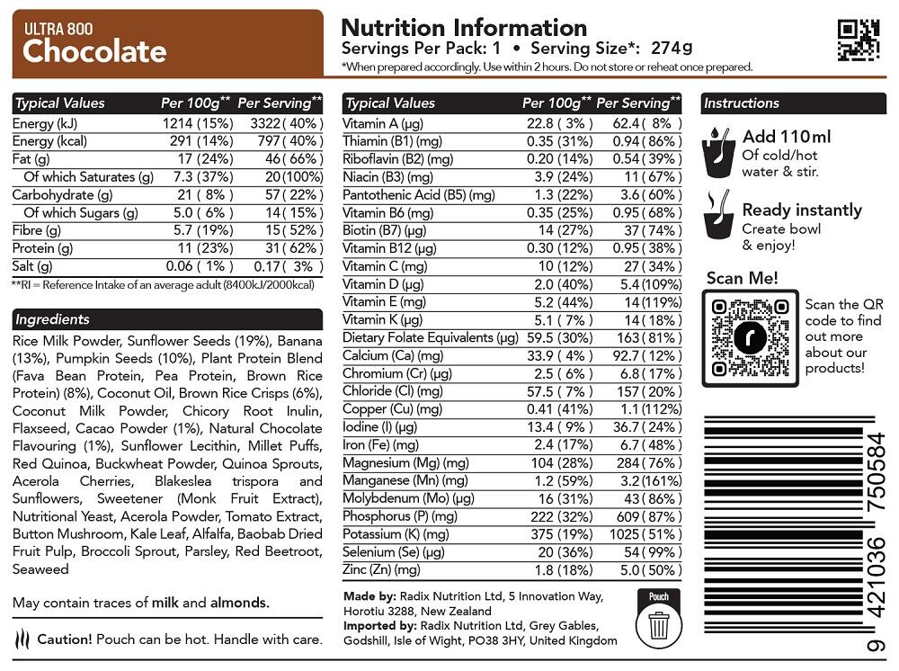 Chocolate Breakfast - Ultra - 800kcal - 2