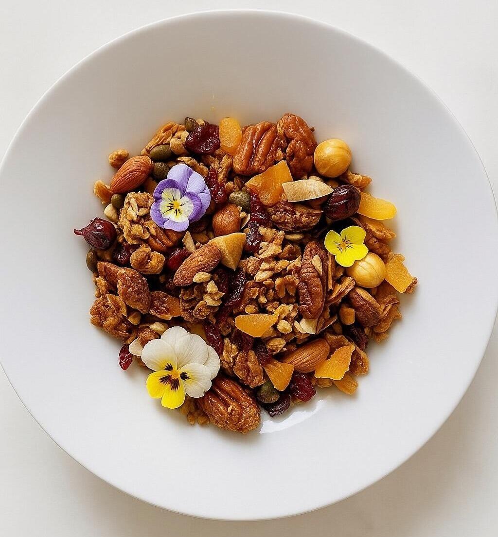 sugar free and vegan granola with nuts