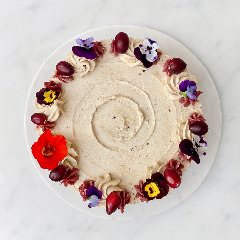 Chocolate Cake with Cranberry Ganache & Chestnut Buttercream