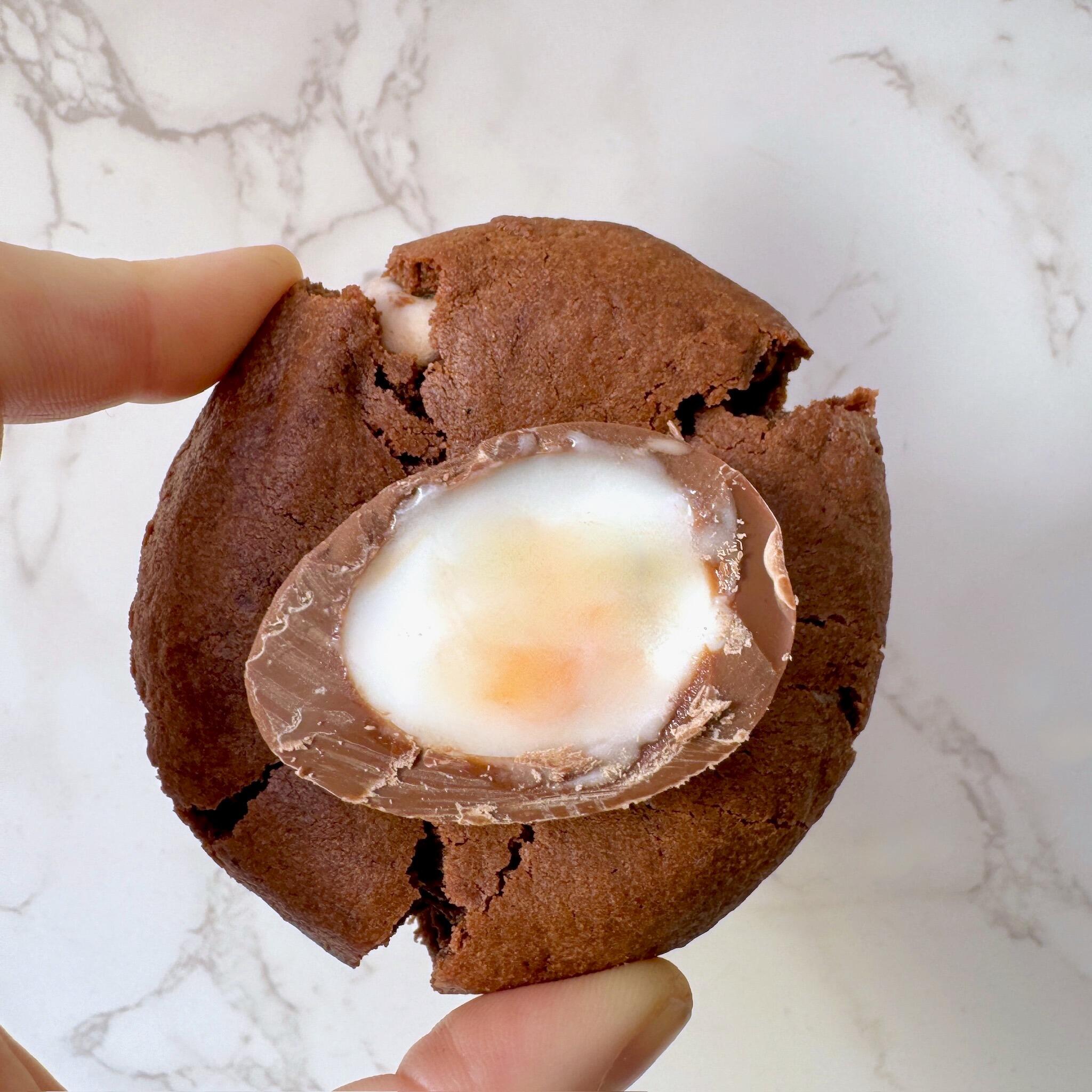 Easter cookies chocolate with cadbury creme egg