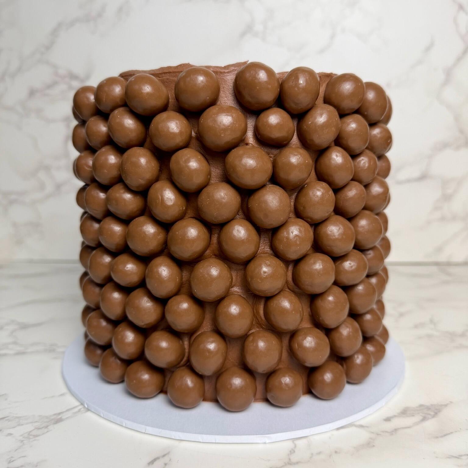 Malt chocolate cake with Maltesers, whole cake