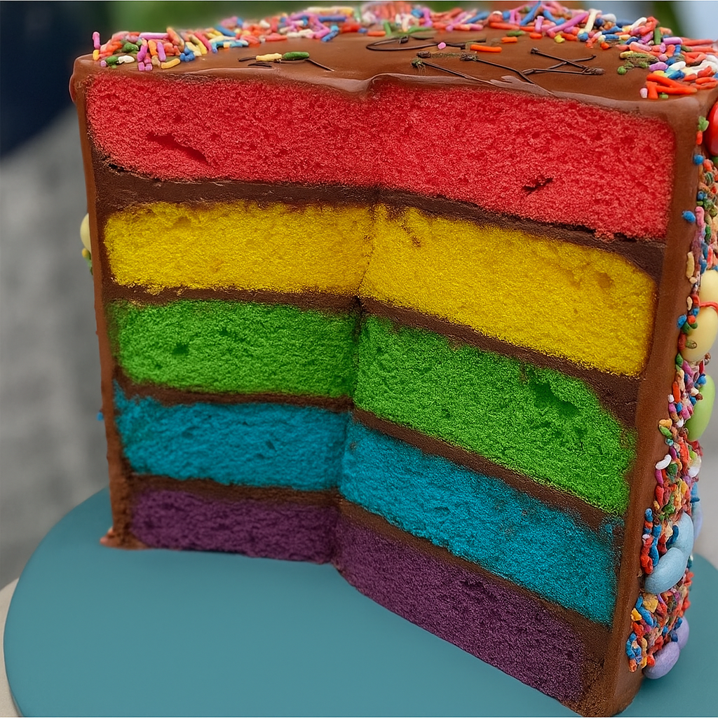 Rainbow Cake with GetBaked Sprinkles ®