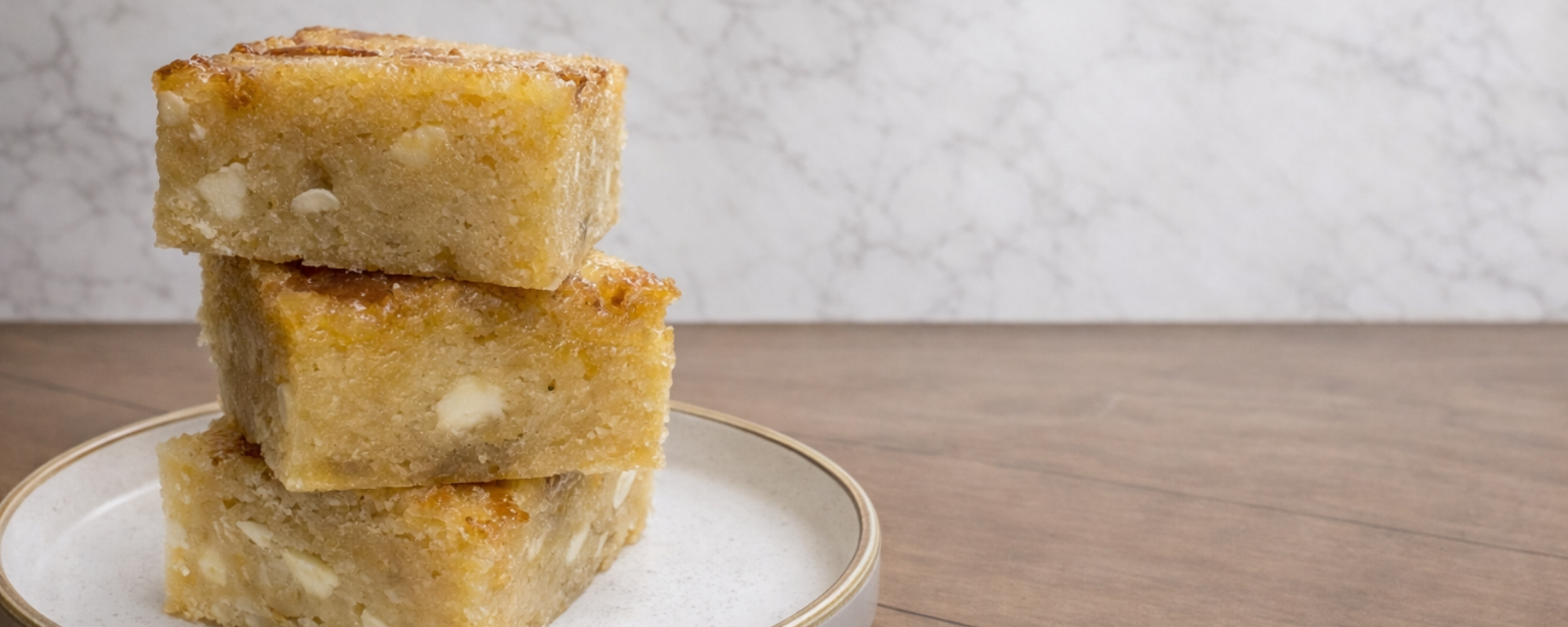 Olive Oil Lemon Blondies