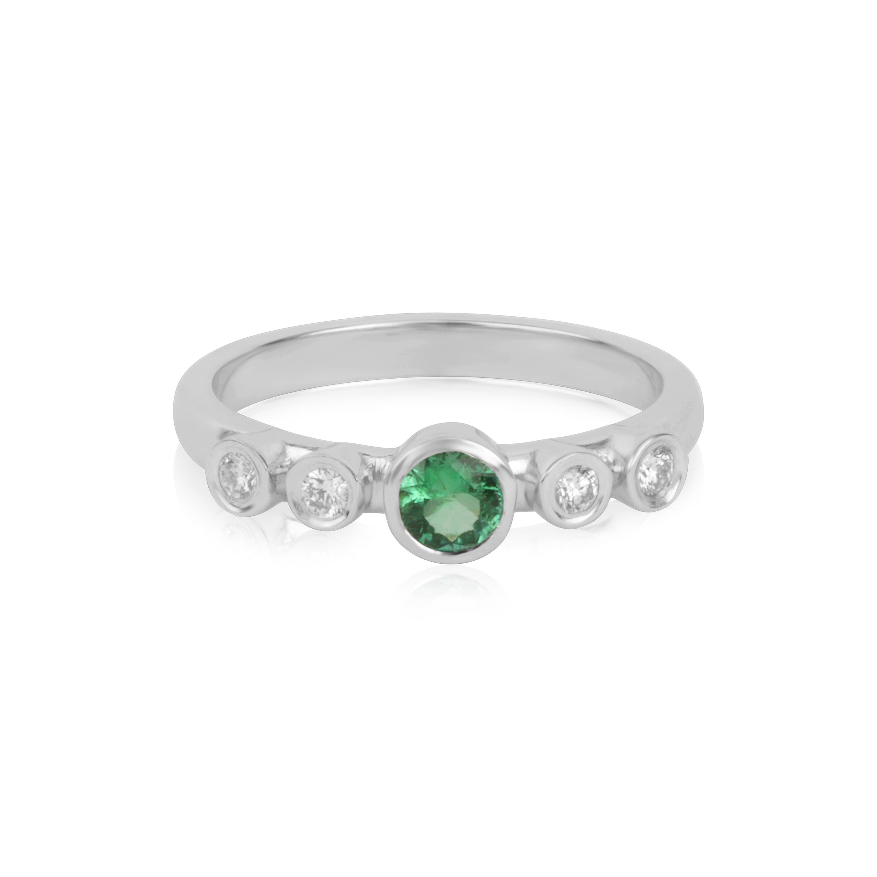Emerald and Diamond Ring