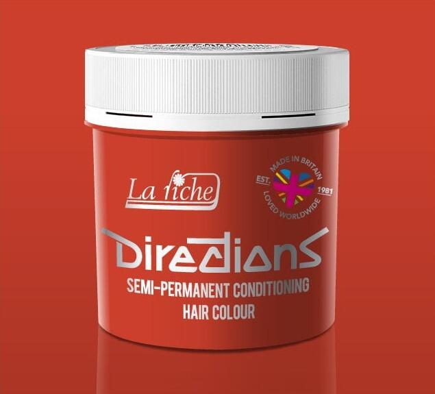 La riche directions hair dye pot in tangerine colour
