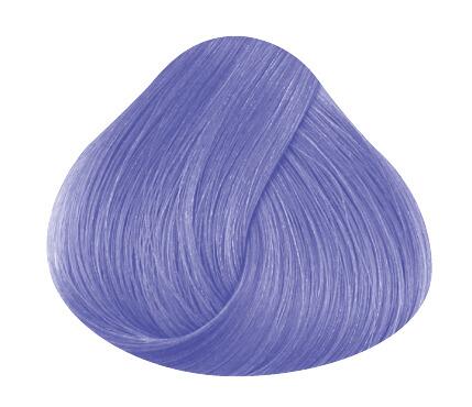 Swatch of hair showing lilac directions hair colour