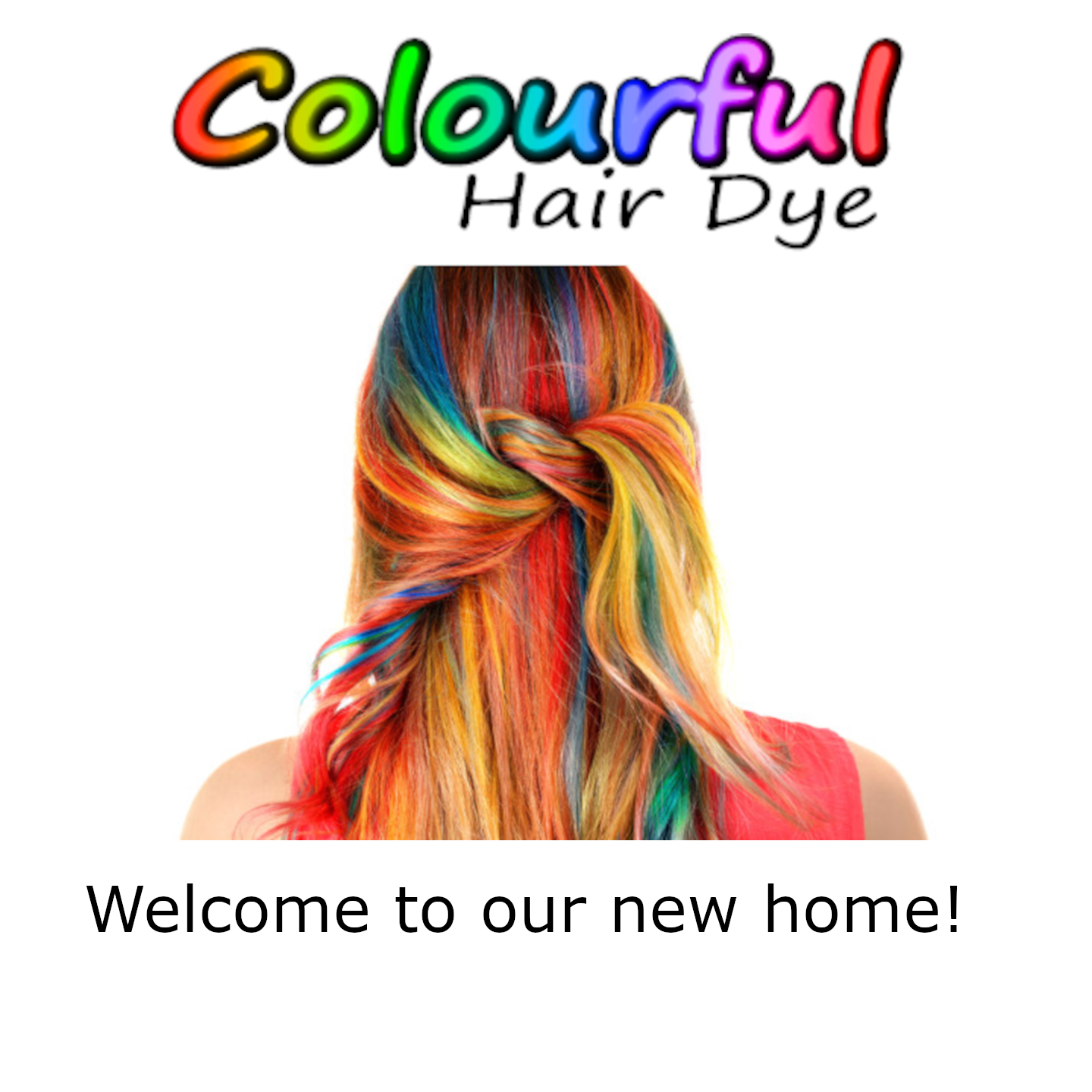Colourful image and logo welcomeoming customer to our new h