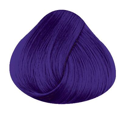 Swatch of hair showing deep purple directions hair colour