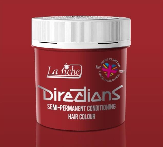 La riche directions hair dye pot in vermillion red colour