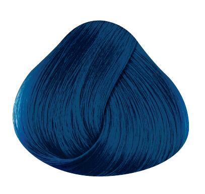 Swatch of hair showing denim blue directions hair colour