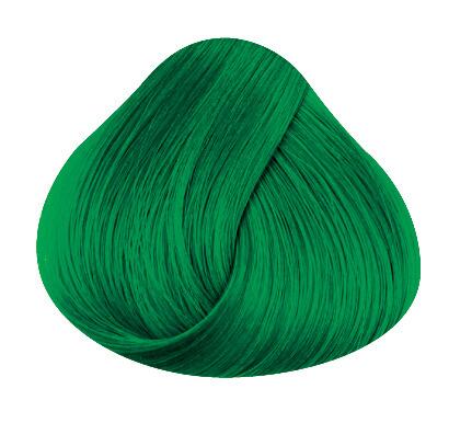 Swatch of hair showing apple green directions hair colour