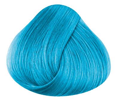 Swatch of hair showing pastel blue directions hair colour
