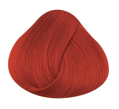 Swatch of hair showing flame directions hair colour