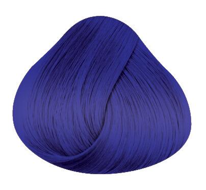 Swatch of hair showing neon blue directions hair colour