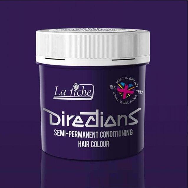 La riche directions hair dye pot in deep purple colour