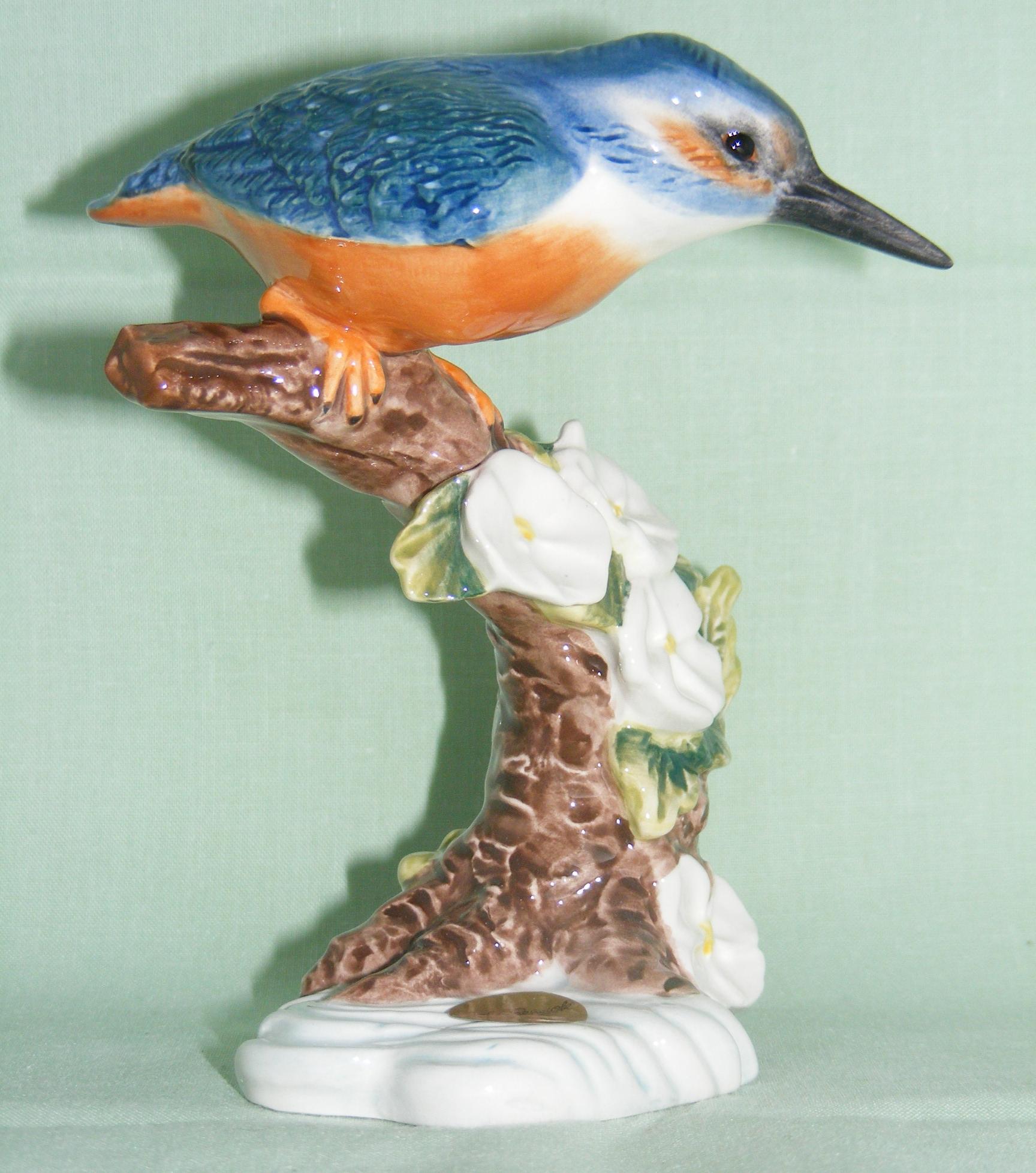 BOXED John Beswick Kingfisher Hand Painted Ceramic Figurine 
