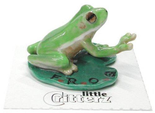 Little Critterz Miniature Porcelain Animal Figure Frog "Fully Rely on God" LC322 
