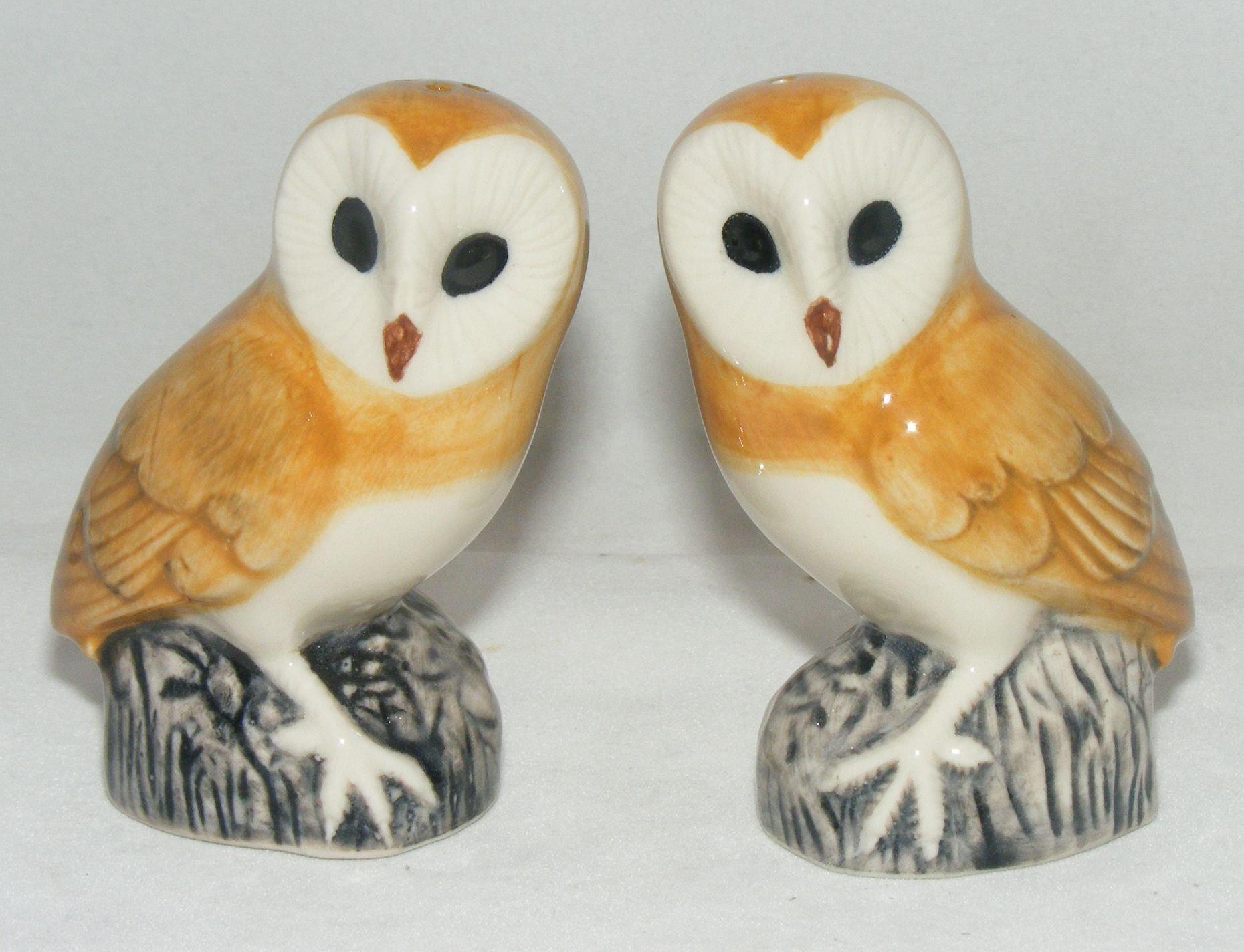 Quail Ceramics Barn Owls Salt & Pepper Set 167