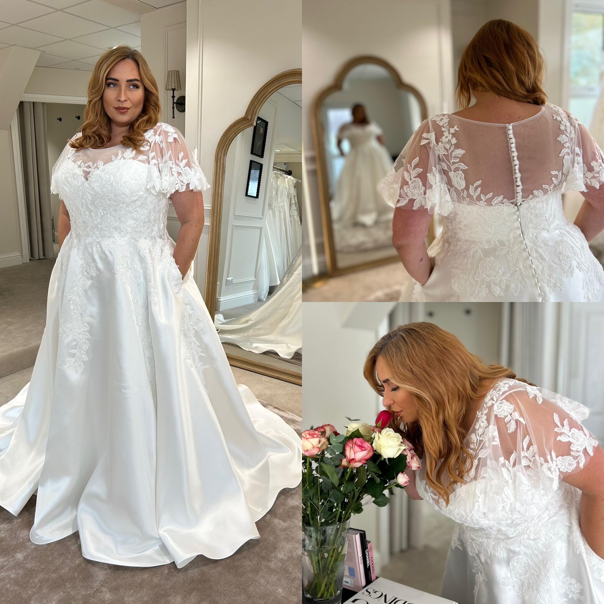 Modest plus size wedding dress