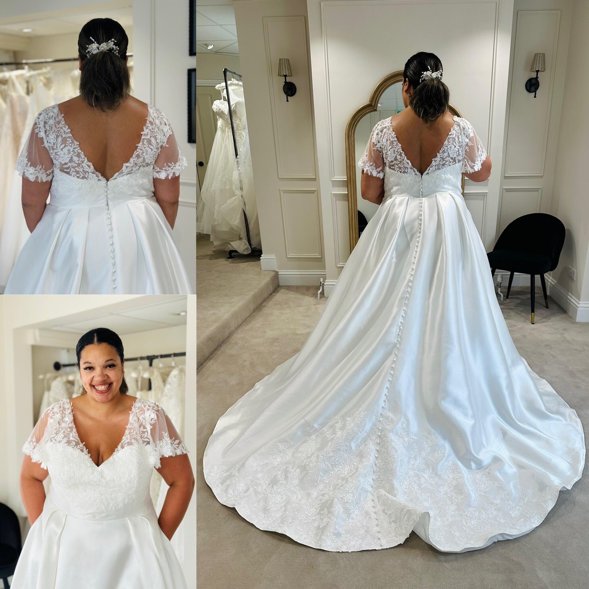 Elegant plus size wedding dress
