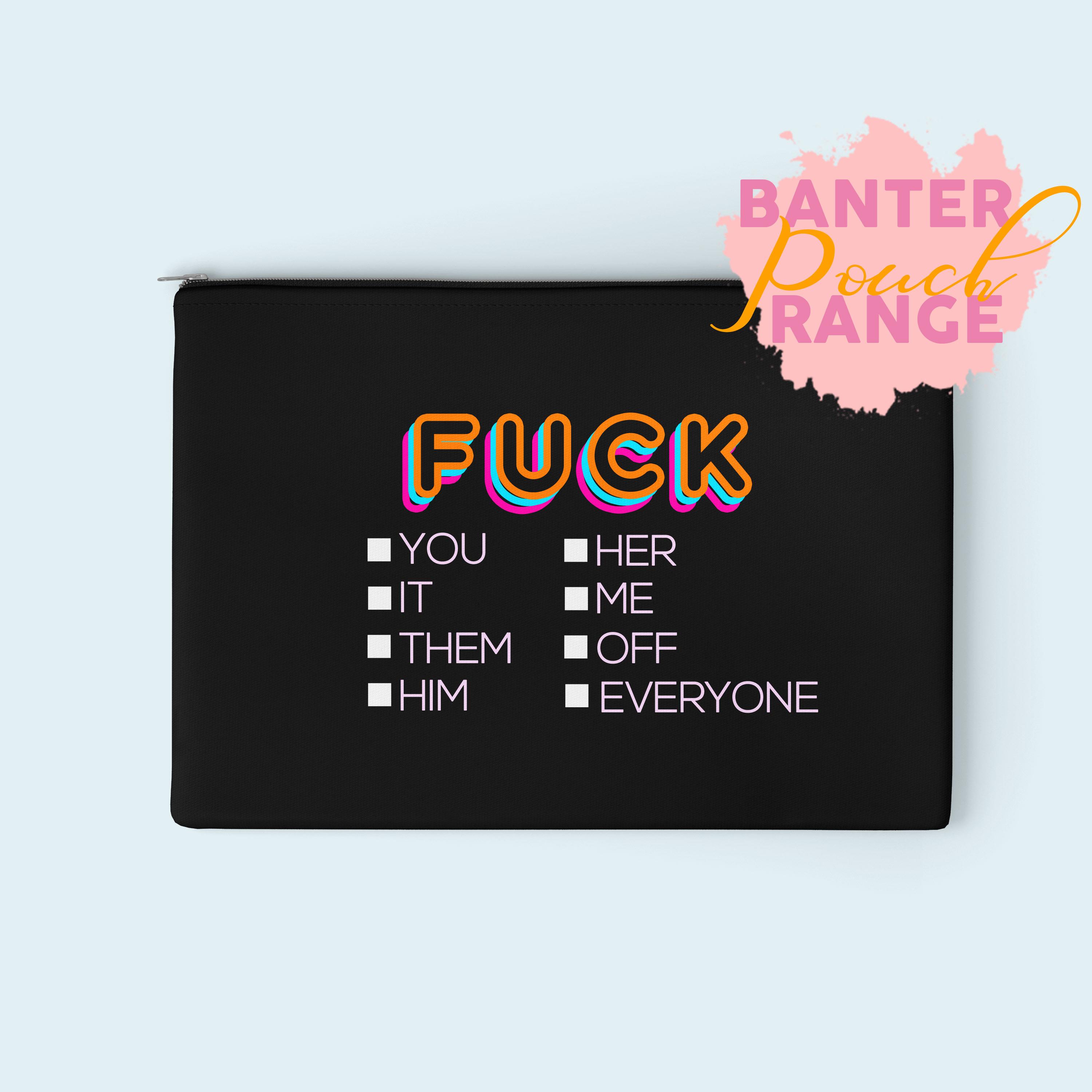 Fuck Checklist Funny Purse Banter Cards Pouch