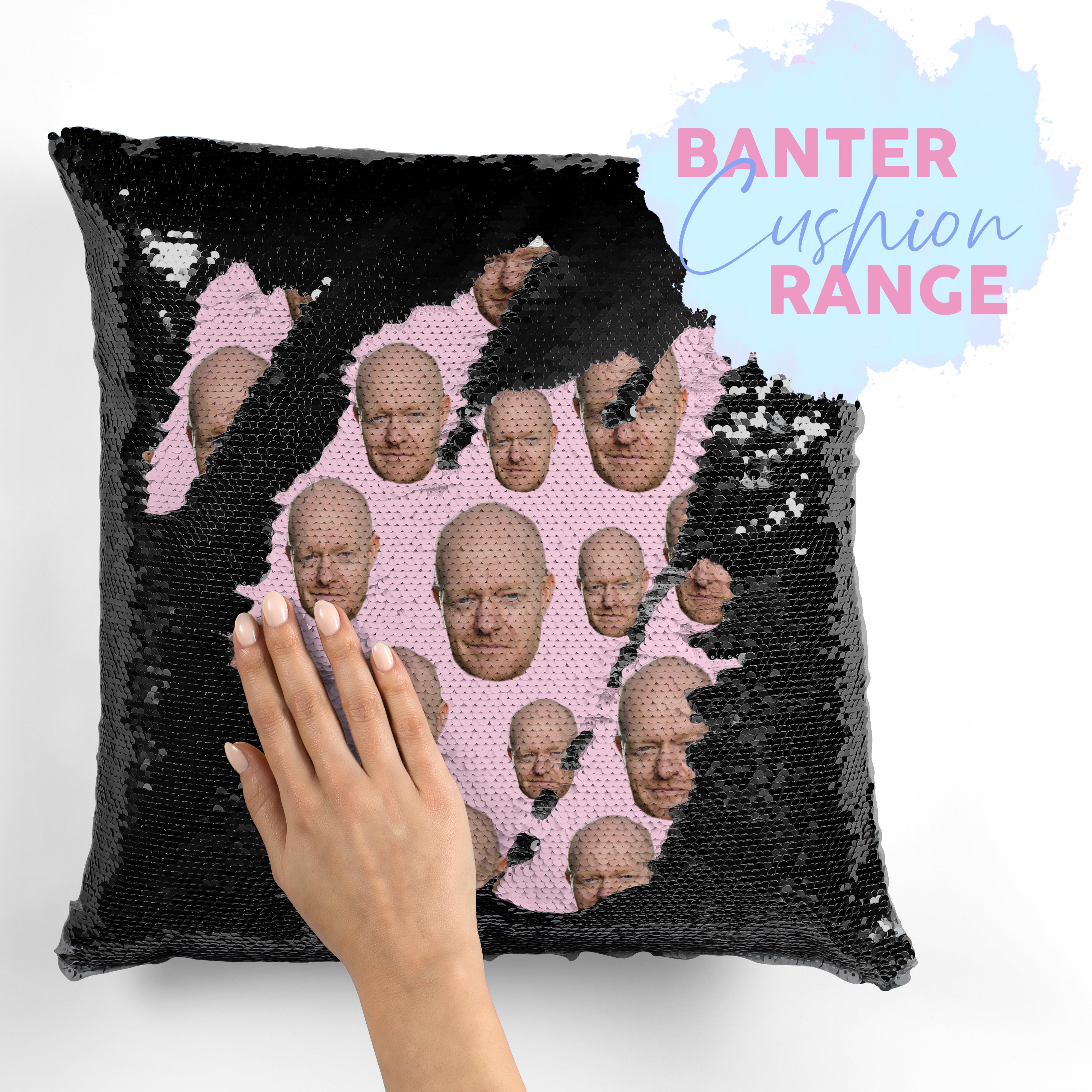 funny sequin pillow