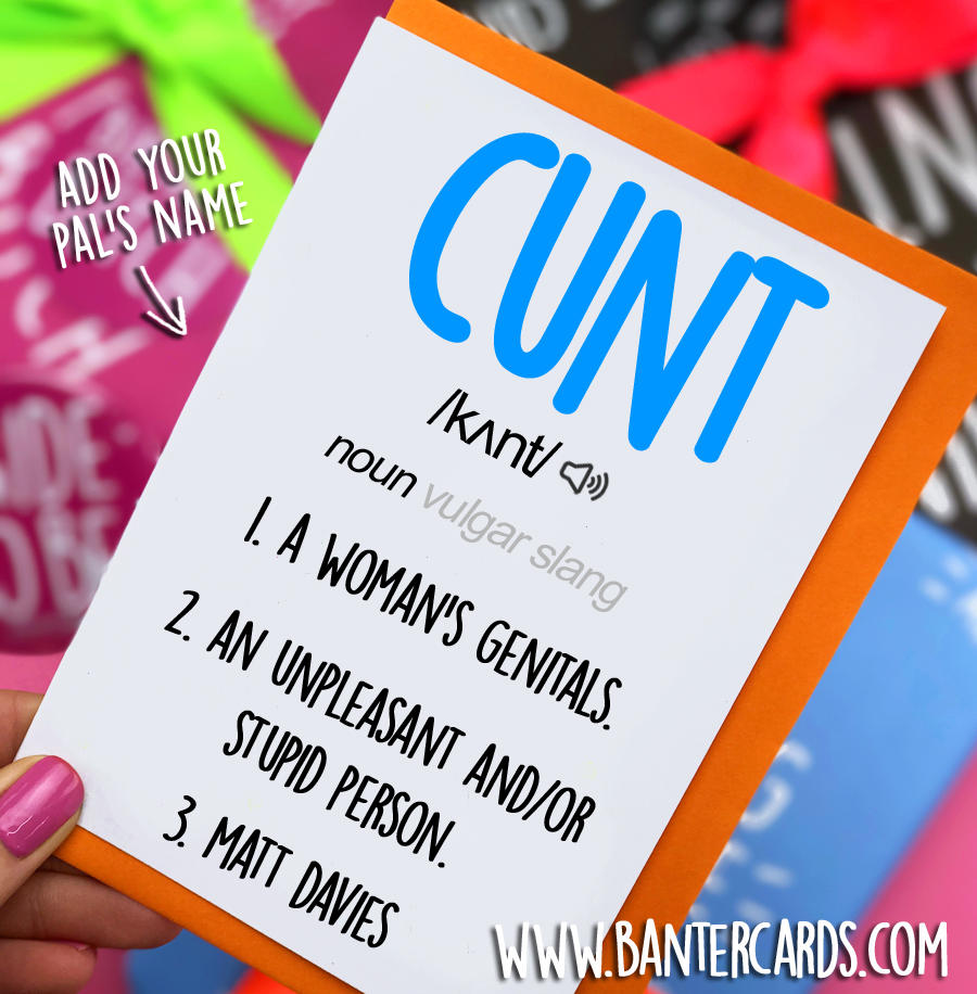 Rude Card Banter Cards Funny Cards