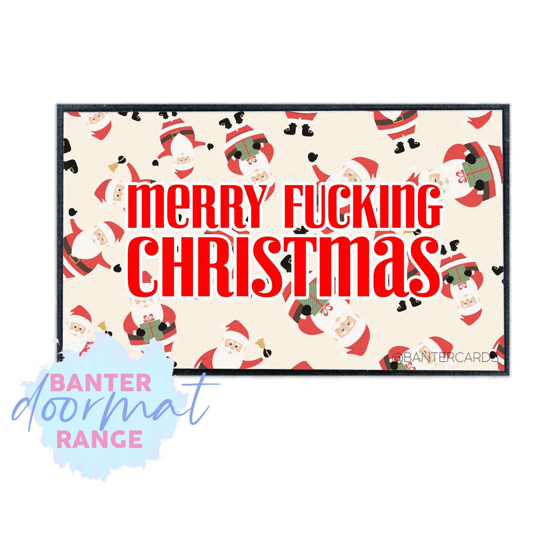 Merry Fucking Christmas Doormat Funny Doormat