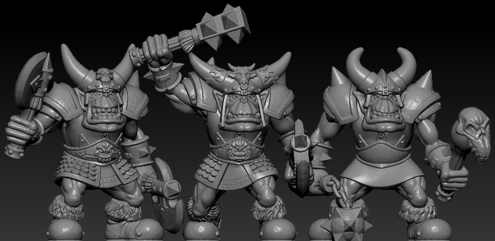 Fabelzel's Black Orc Warriors QTY 4 - Gifts for Geeks Leicester