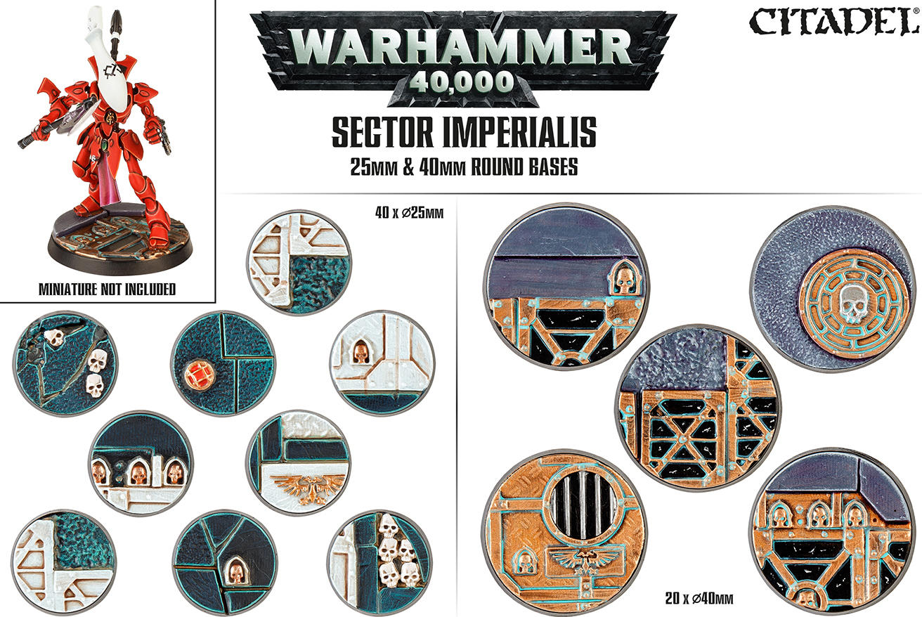 Sector Imperialis: 25mm and 40mm bases - Gifts for Geeks Leicester