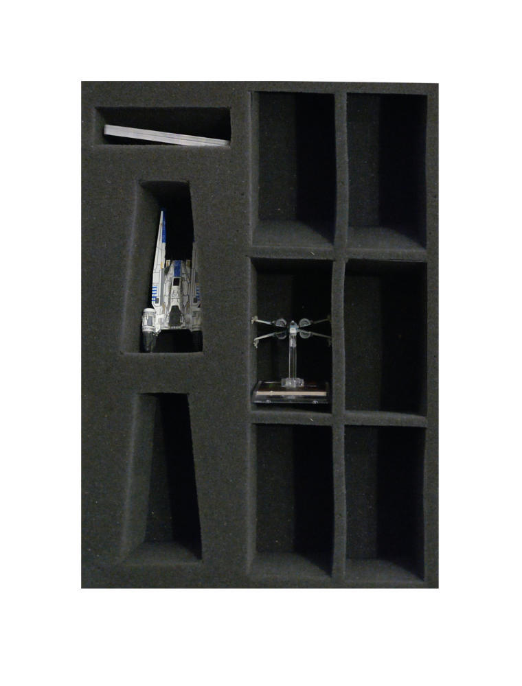 50mm Deep U-Wing X-Wing Half Foam Tray - Gifts for Geeks Leicester