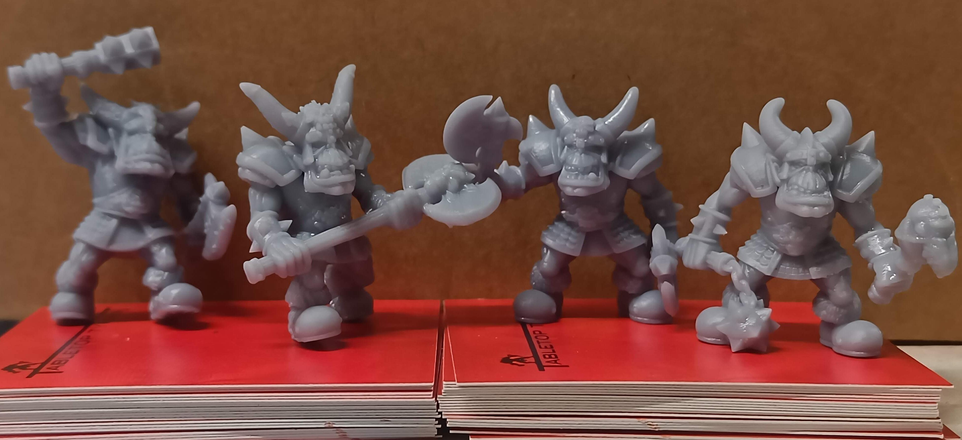 Fabelzel's Black Orc Warriors QTY 4 - Gifts for Geeks Leicester