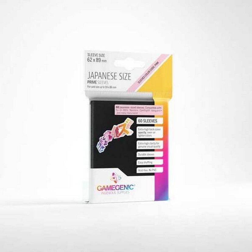 Gamegenic Japanese Size Prime Sleeves - 60 Black - Gifts for Geeks Leicester