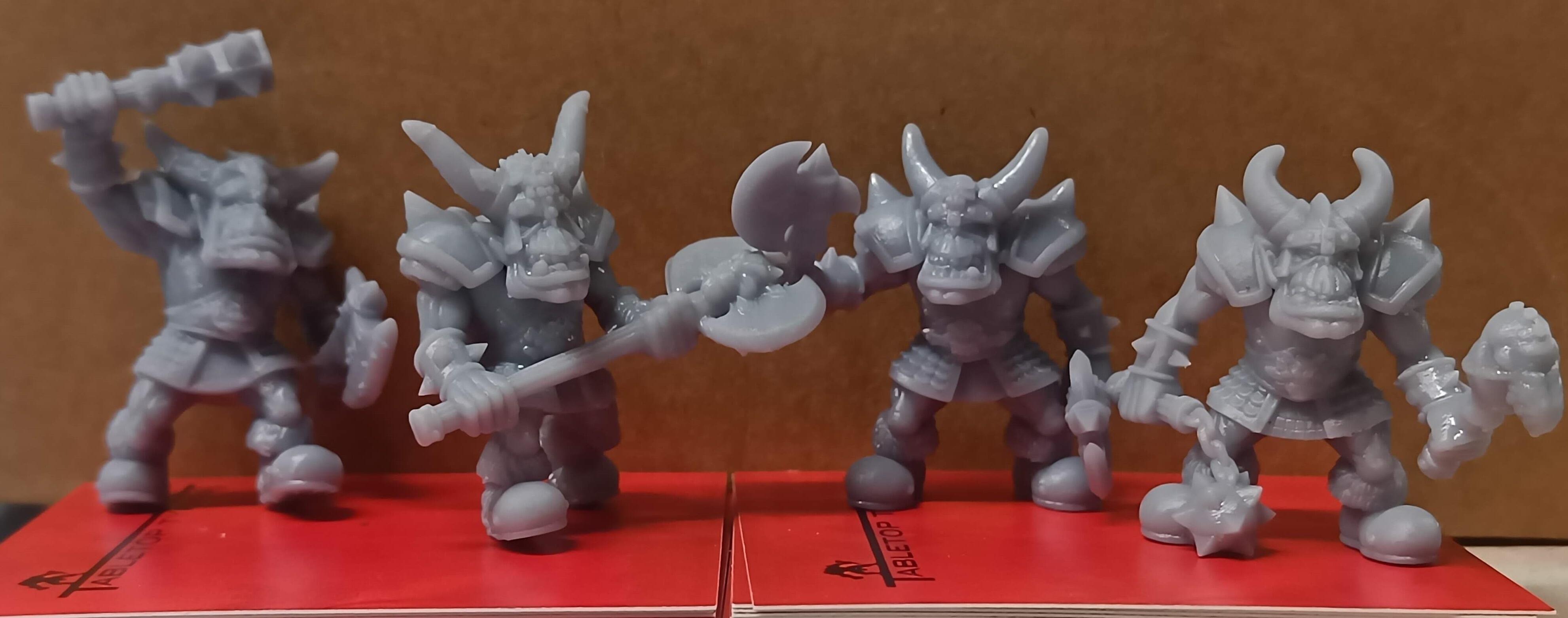 Fabelzel's Black Orc Warriors QTY 4 - Gifts for Geeks Leicester