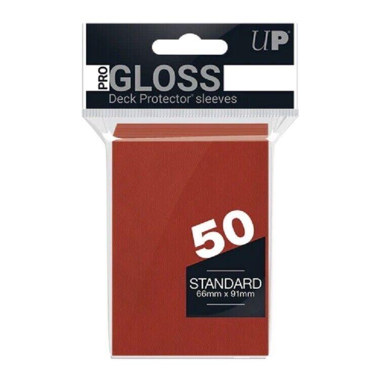 Ultra PRO-Gloss Standard Card Sleeves: Red (50) - Gifts for Geeks Leicester