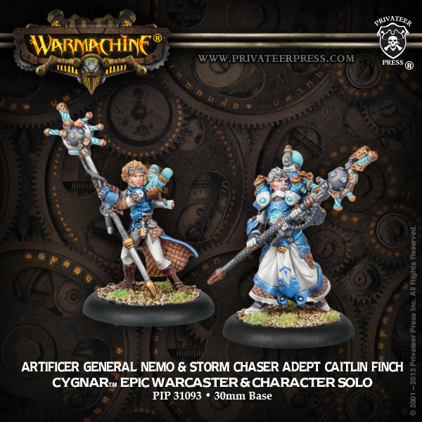 Cygnar Epic Artificer General Nemo & Storm Chaser Caitlin Finch (2) - Gifts for Geeks Leicester