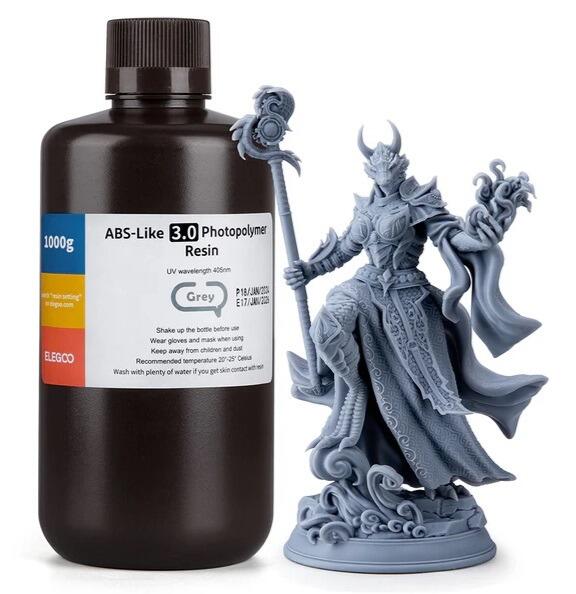 Elegoo ABS-like Resin V3.0 Grey - 1KG Bottle thumbnail