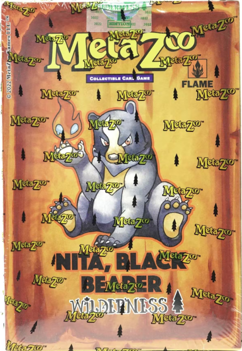 MetaZoo: Wilderness Theme Deck Nita, Black Bearer 1st Edition - Gifts for Geeks Leicester