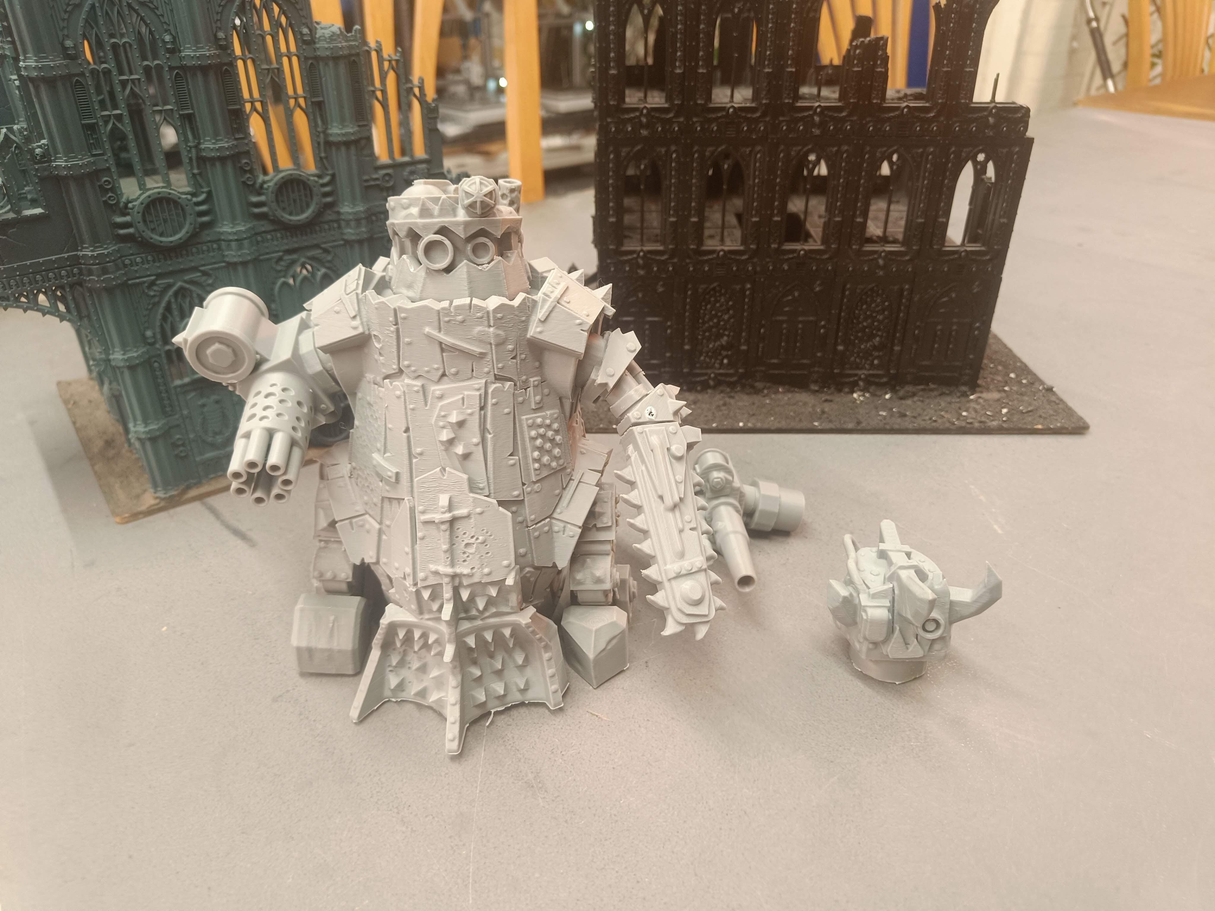 Orcs Heavy Battle Walker Miniature Model | Dystopian Super Heavy Figure thumbnail