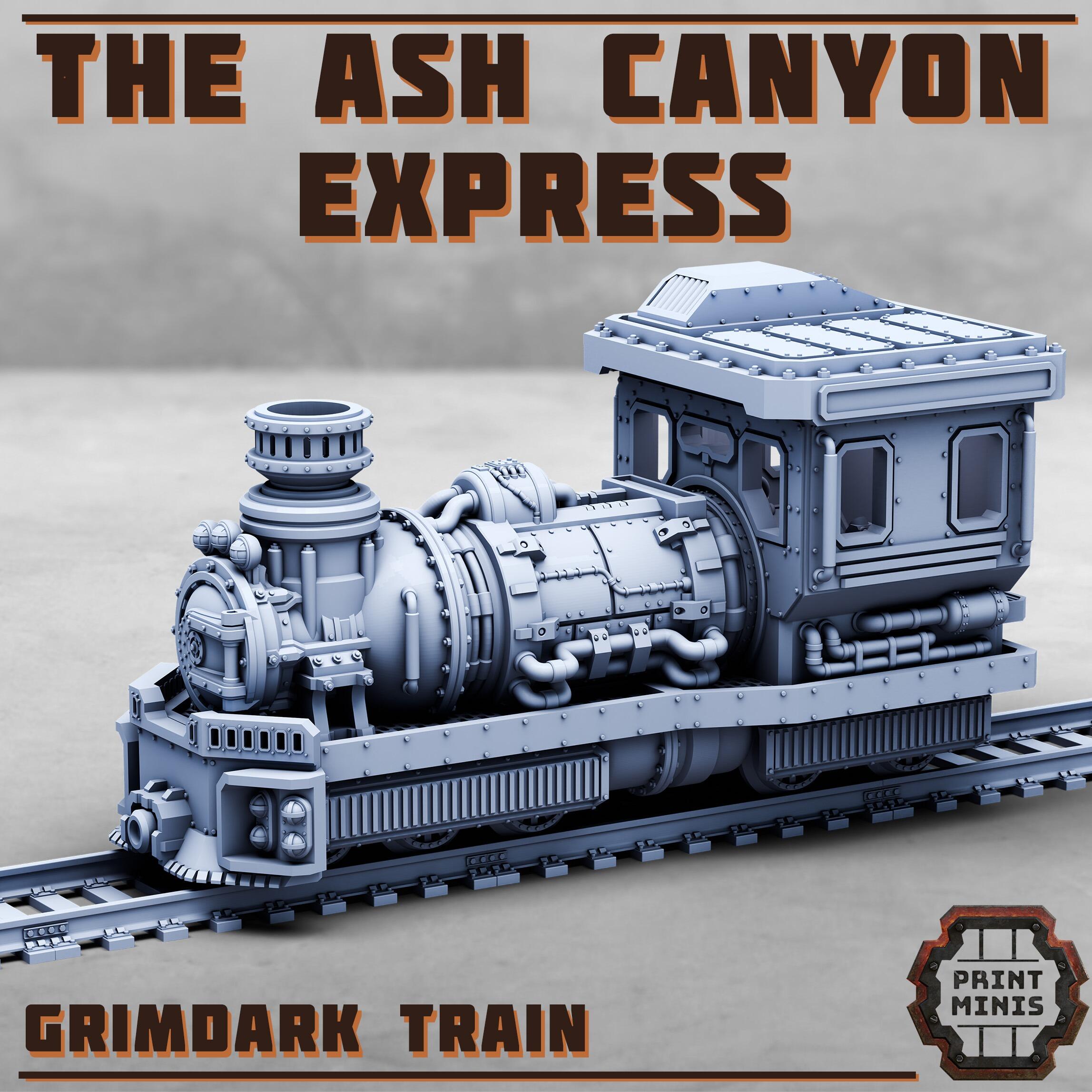 Ash Canyon Express Sci-fi Streampunk Train scenery. - Gifts for Geeks Leicester