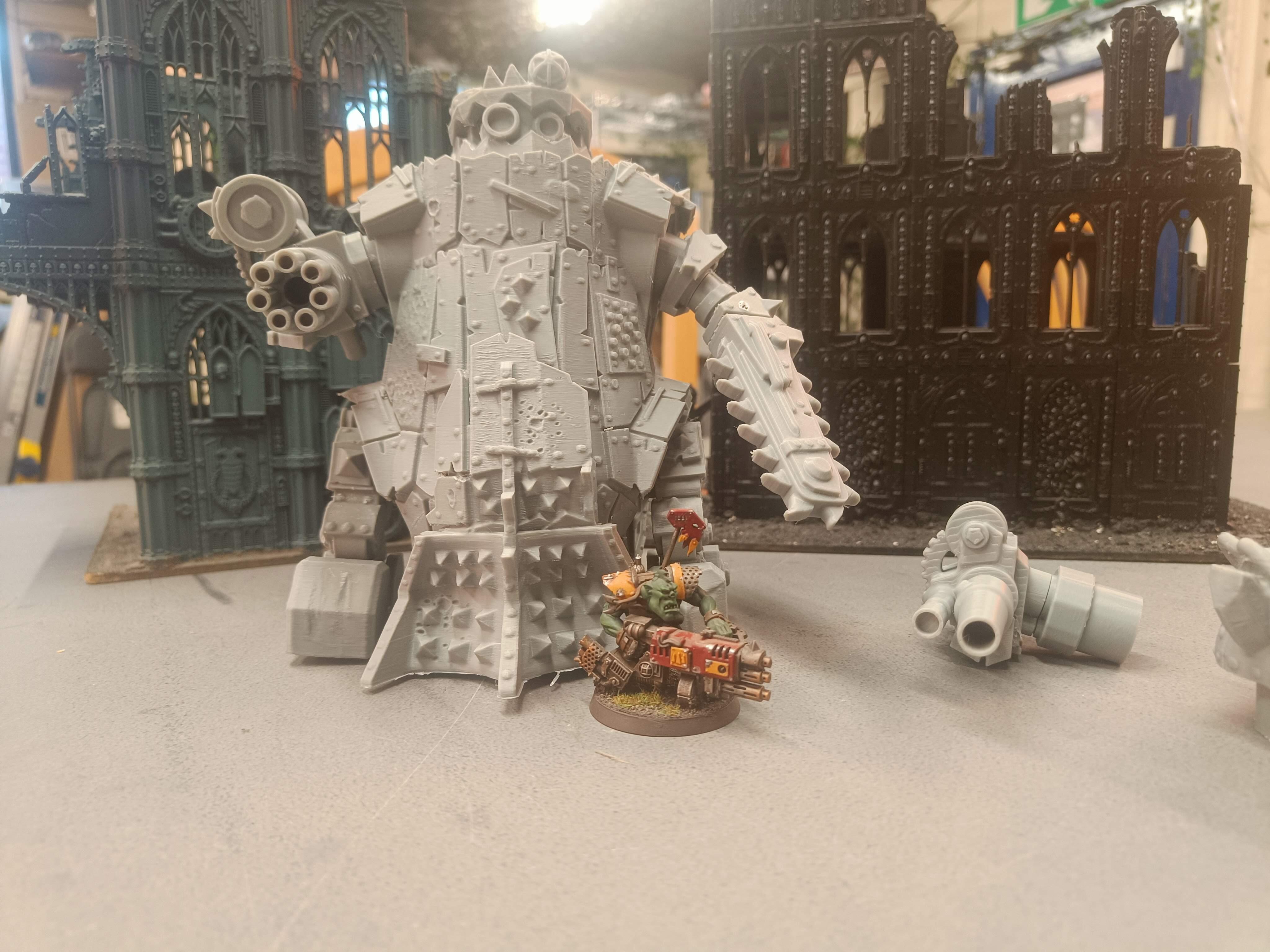 Orcs Heavy Battle Walker Miniature Model | Dystopian Super Heavy Figure - Gifts for Geeks Leicester