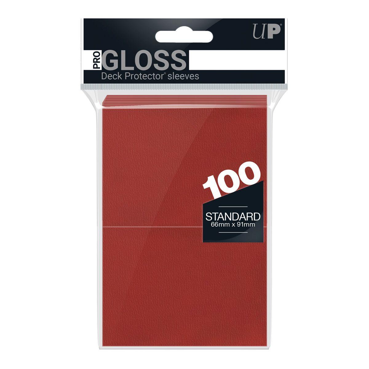 Ultra PRO-Gloss Standard Card Sleeves: Red (100) - Gifts for Geeks Leicester