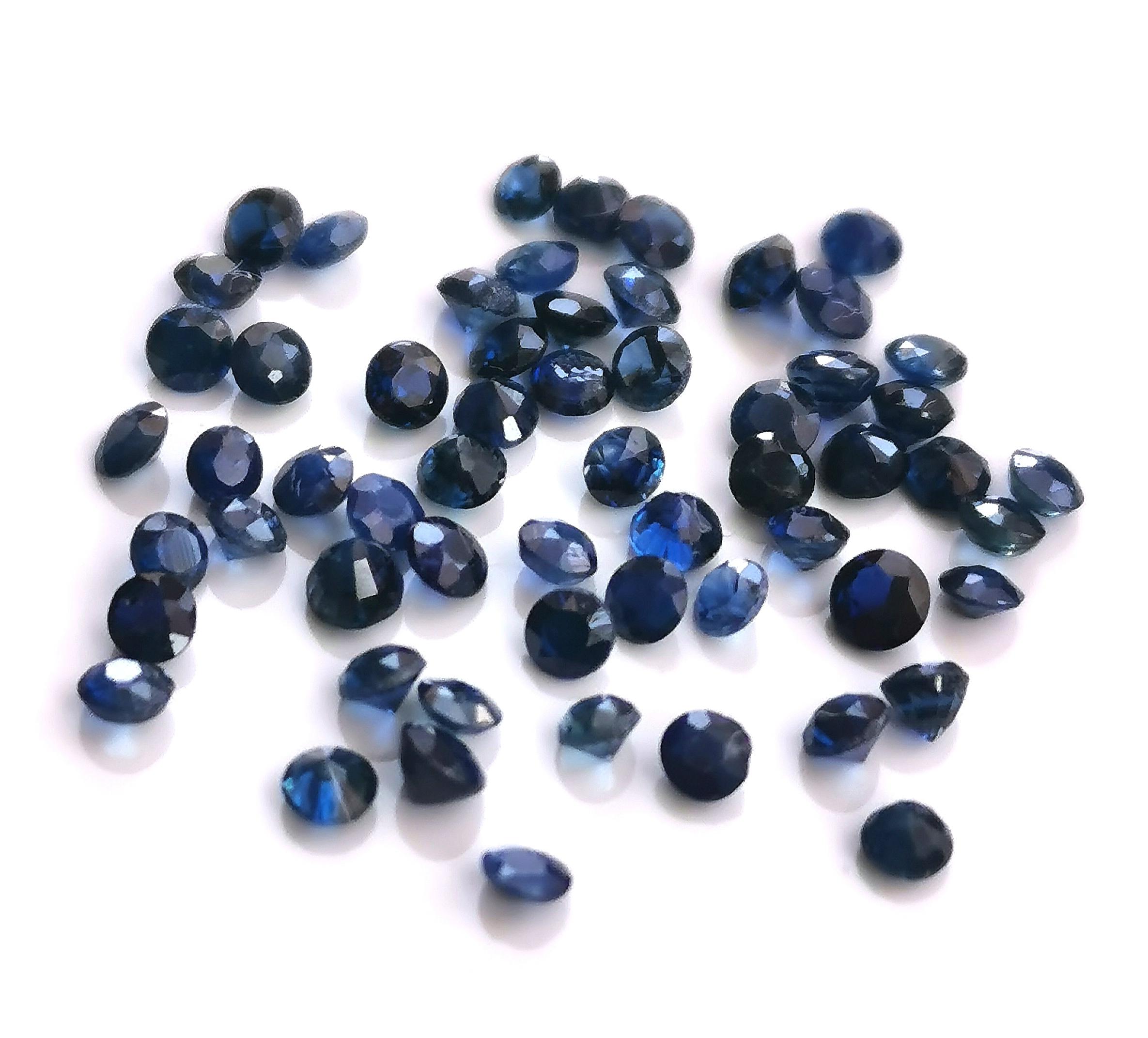 2mm ROUND CABOCHON NATURAL BLUE SAPPHIRE 