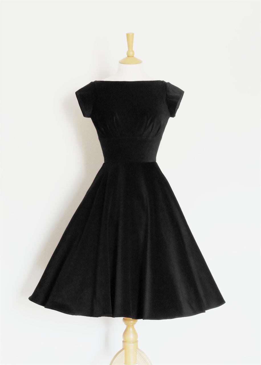 1950s velvet dress
