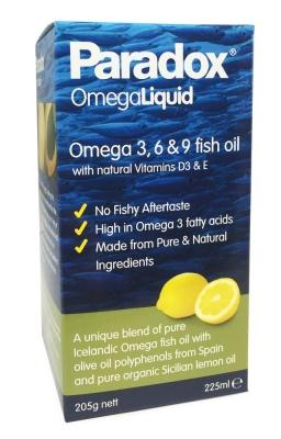 Omega Fish Oil Liquid, Paradox Omega Fish Oil 225ml, Fish oil that doesn't taste of fish